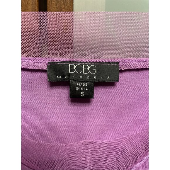BCBG MaxAzria Vintage 90s Y2K Purple Chiffon Mesh Camisole Tank Top Blouse Sz S - Picture 5 of 7
